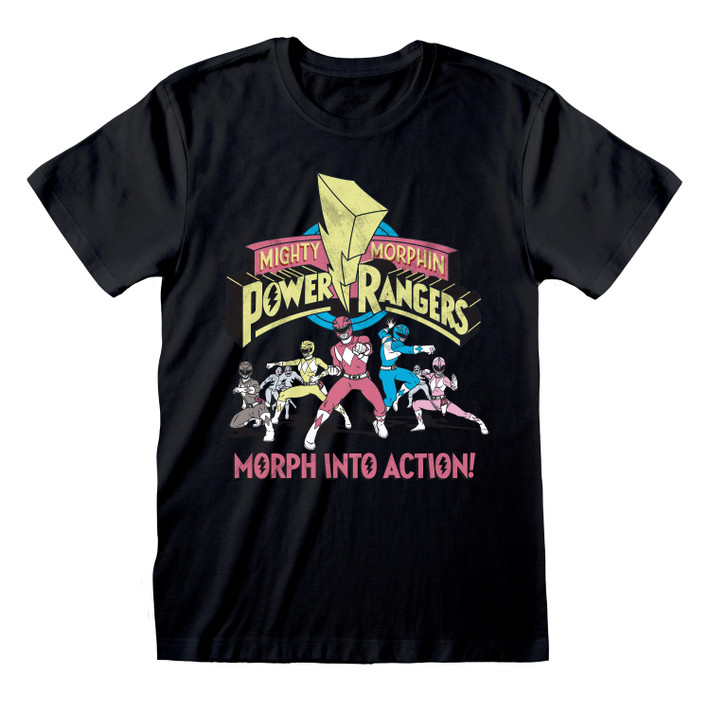 Power Rangers 'Morph Into Action' (Black) T-Shirt