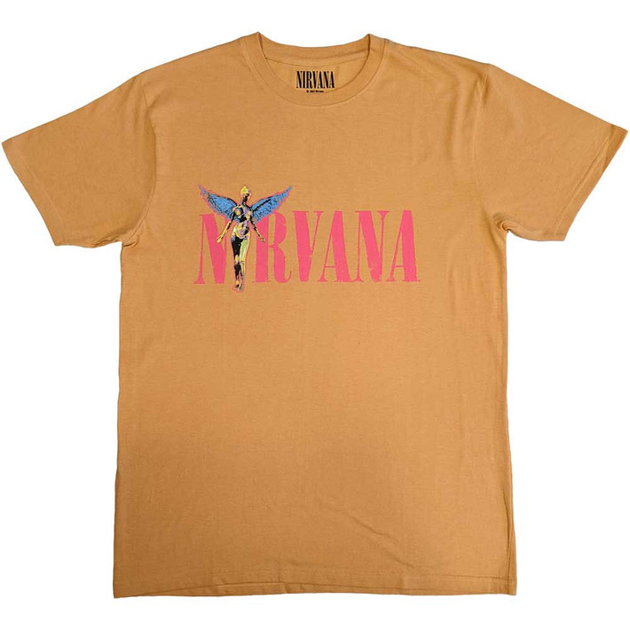 Nirvana 'In Utero Angel' (Orange) T-Shirt Front Print
