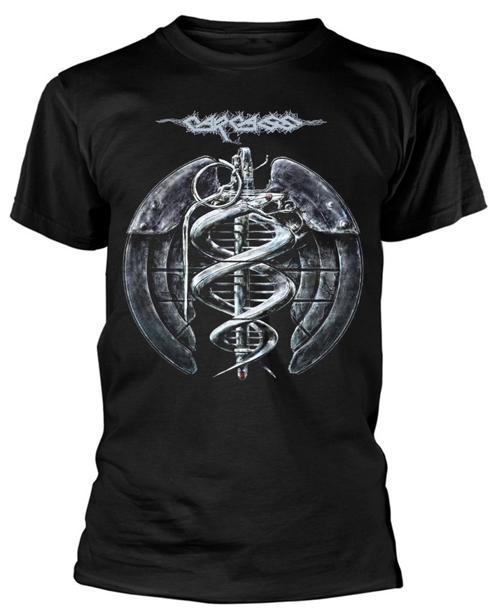 T-Shirt Officiel Carcass 'Medical Grenade' - Noir - Taille Homme - Neuf Avec étiquettes