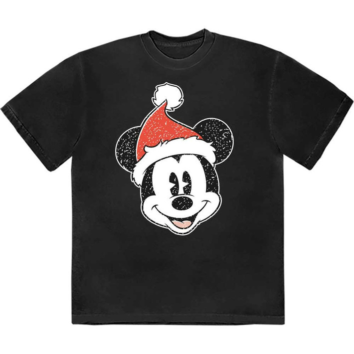 Disney Mickey Mouse 'Santa Hat' (Black) T-Shirt