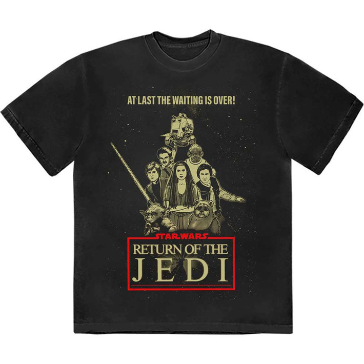 Star Wars 'Return Of The Jedi Waiting Is Over' (Black) T-Shirt