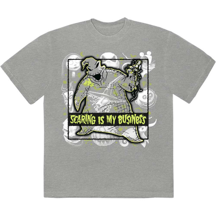 The Nightmare Before Christmas 'Scaring Is My Business' (Grey) T-Shirt