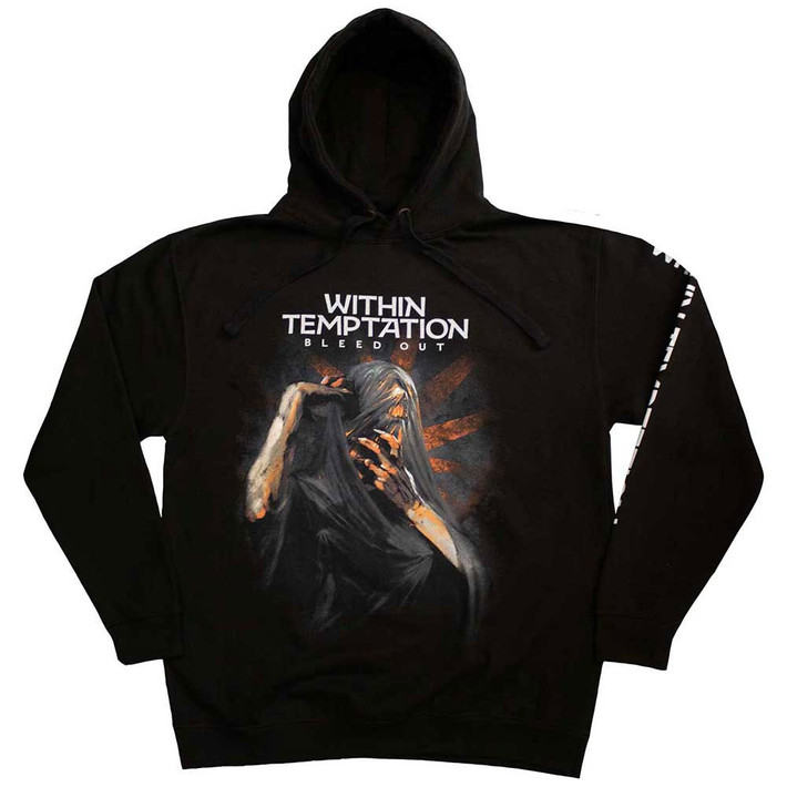 Within Temptation 'Bleed Out' (Black) Pull Over Hoodie Front