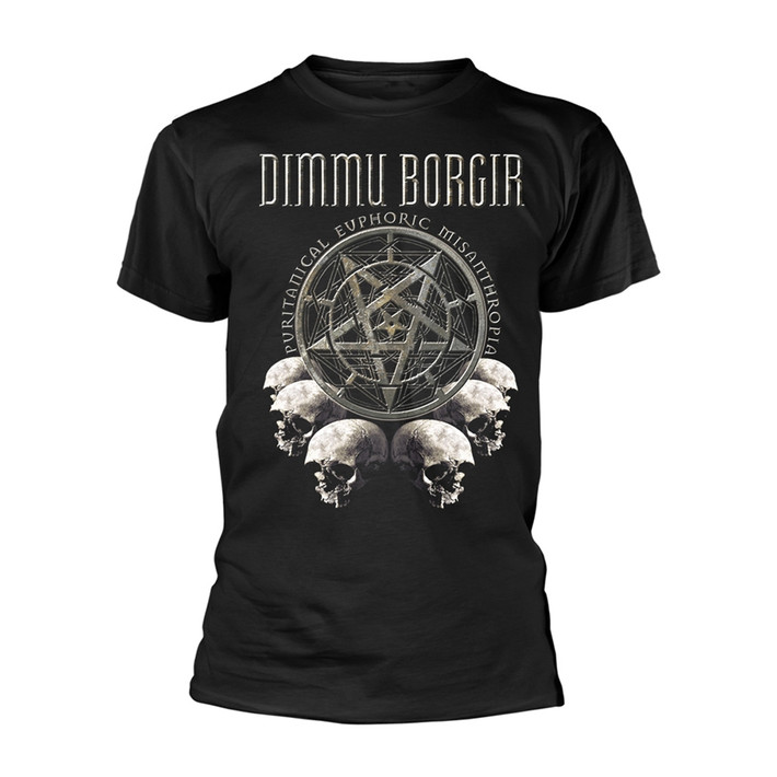 Dimmu Borgir 'Puritanical Euphoric Misanthropia Skulls' (Black) T-Shirt