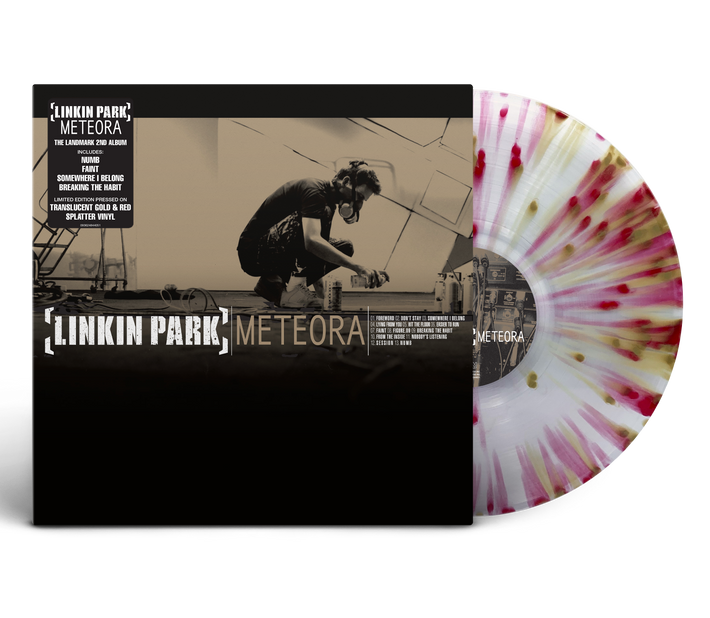 Linkin Park 'Meteora' LP Translucent Gold & Red Splatter Vinyl