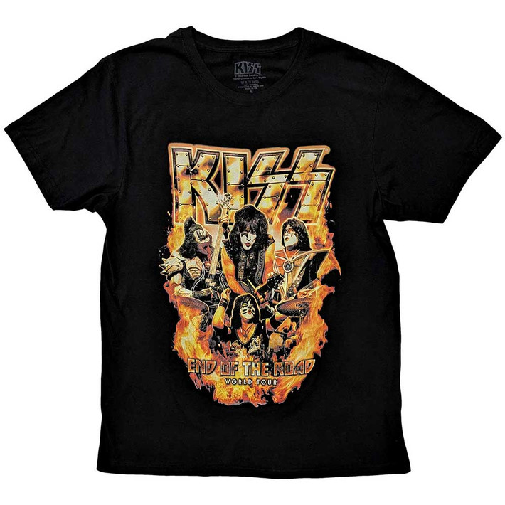 Kiss 'End Of The Road Final Tour'  (Black) T-Shirt