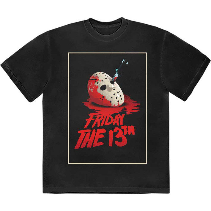 Friday The 13th 'Jason Blood Mask' (Black) T-Shirt