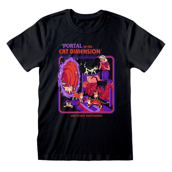 Steven Rhodes 'Cat Dimension' (Black) T-Shirt