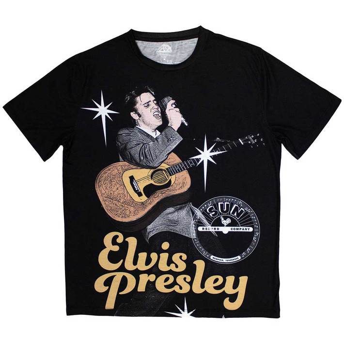 Sun Records 'Elvis Mic' (Black Sublimation-Dye) T-Shirt