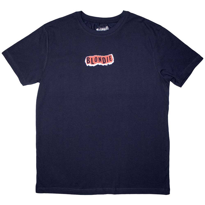 Blondie 'Mini Punk Logo' (Navy Blue) T-Shirt