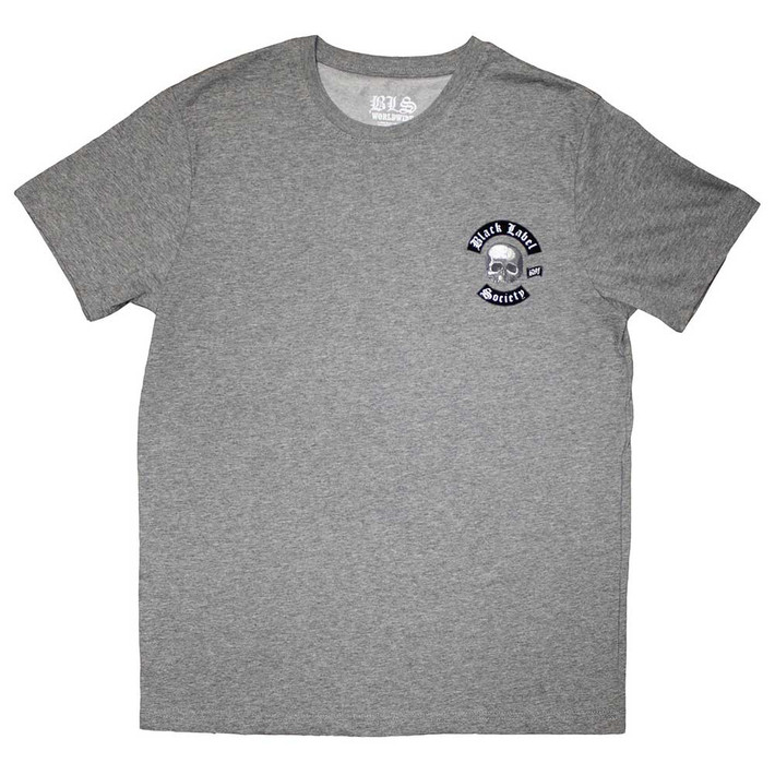 Black Label Society 'Mini Skull Logo' (Grey) T-Shirt