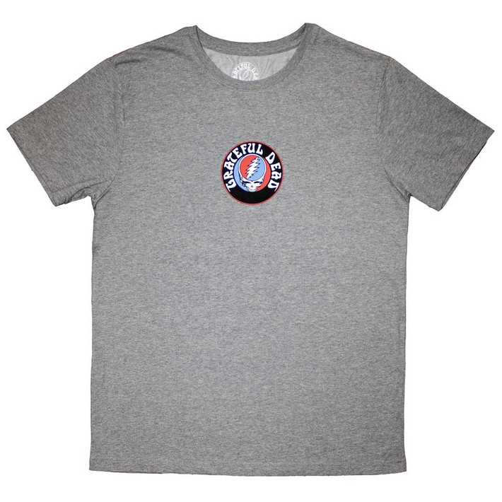 Grateful Dead 'Mini Steal Your Face Logo' (Grey) T-Shirt