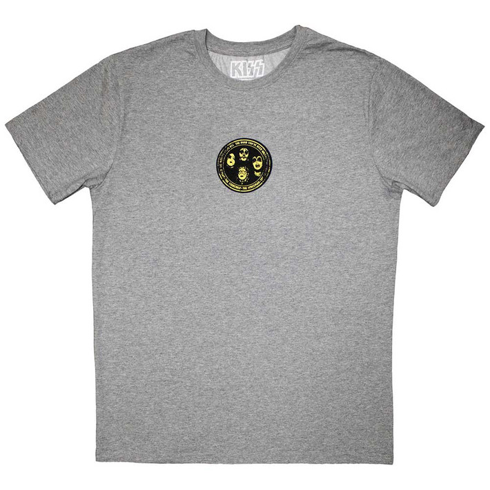 KISS 'Mini Hailing From NYC Logo' (Grey) T-Shirt