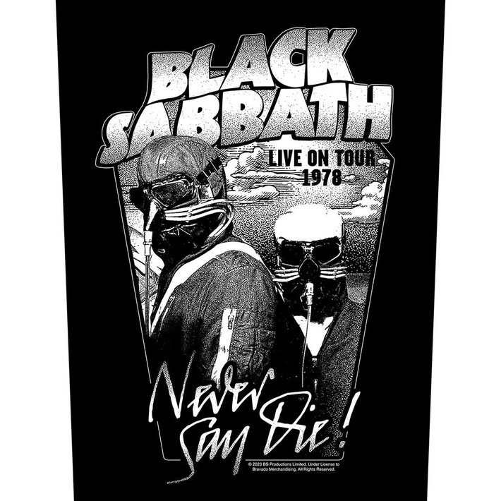 Black Sabbath 'Never Say Die' Back Patch
