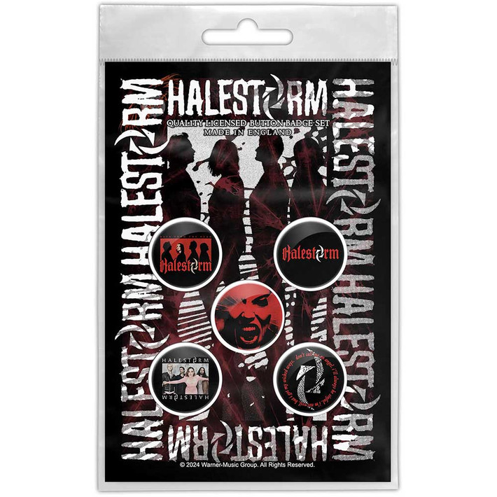 Halestorm 'Portrait' Button Badge Pack