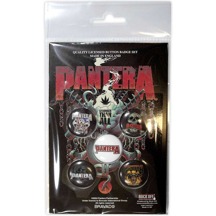 Pantera 'Snake' Button Badge Pack