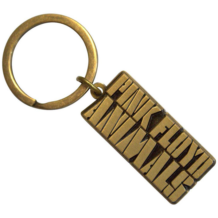 Pink Floyd 'Animals Gold Text Logo' Keyring