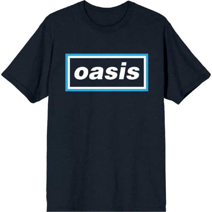 Oasis 'Maine Road Event Logo' (Navy Blue) T-Shirt