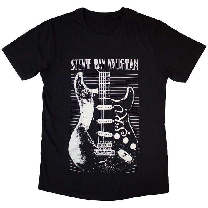 Stevie Ray Vaughan 'Guitar' (Black) T-Shirt | Eyesore Merch