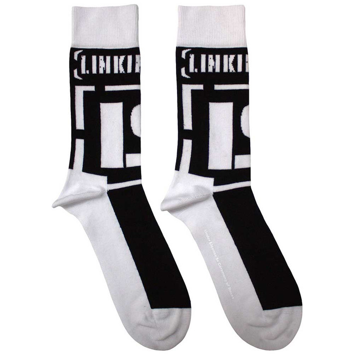 Linkin Park 'Brackets Logo' (White) Socks (One Size = UK 7-11)