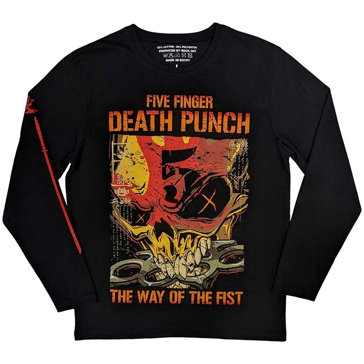Five Finger Death Punch 'The Way Of The Fist' (Black) Long Sleeve Shirt
