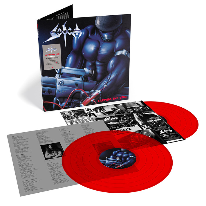 Sodom 'Tapping The Vein' (2024 Remaster) 2LP Red Vinyl with EXCLUSIVE HAND SIGNED FOLDED POSTER