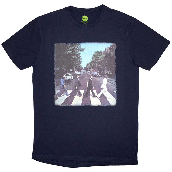 The Beatles 'Vintage Abbey Road' (Navy Blue) T-Shirt