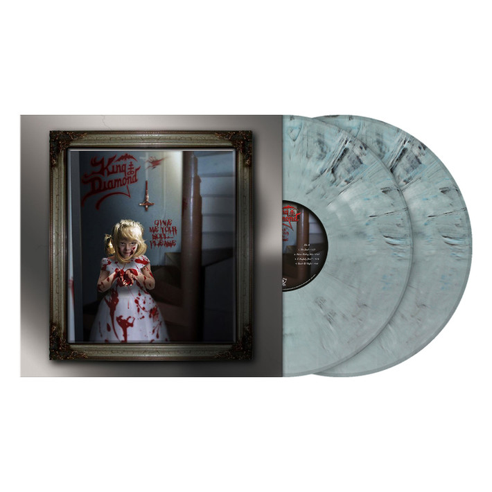 King Diamond 'Give Me Your Soul...Please' 2LP Steel Blue Grey Marbled Vinyl