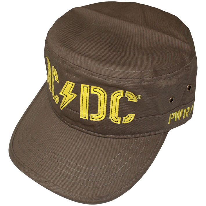 AC/DC 'PWR-UP & Stencil Logo' (Green) Military Cap