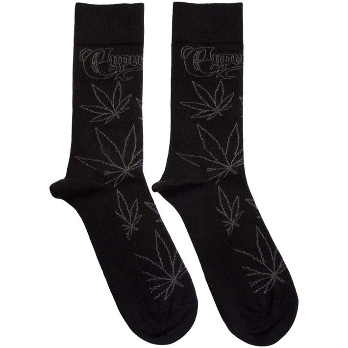 Cypress Hill 'Leaf Pattern' (Black) Socks (One Size = UK 7-11)