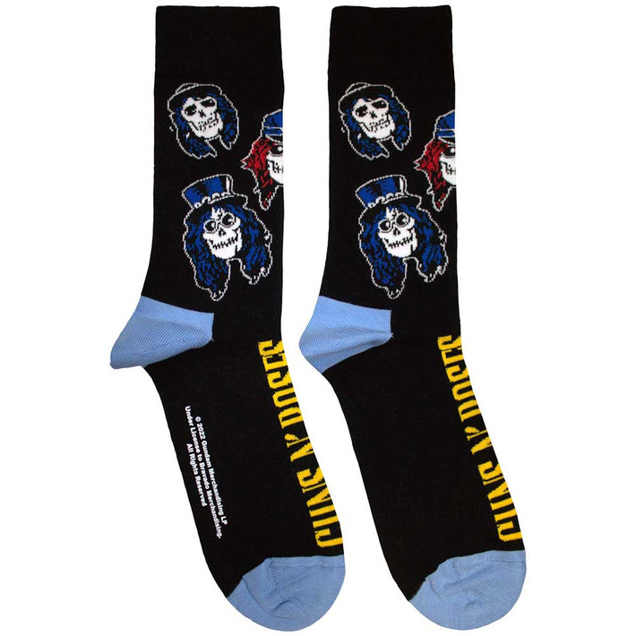 Guns N' Roses ' Skulls Band ' (Black) Socks (One Size = UK 7-11)