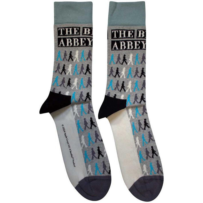 The Beatles 'Abbey Road Colours Crossing Repeat' (Grey) Socks (One Size = UK 7-11)