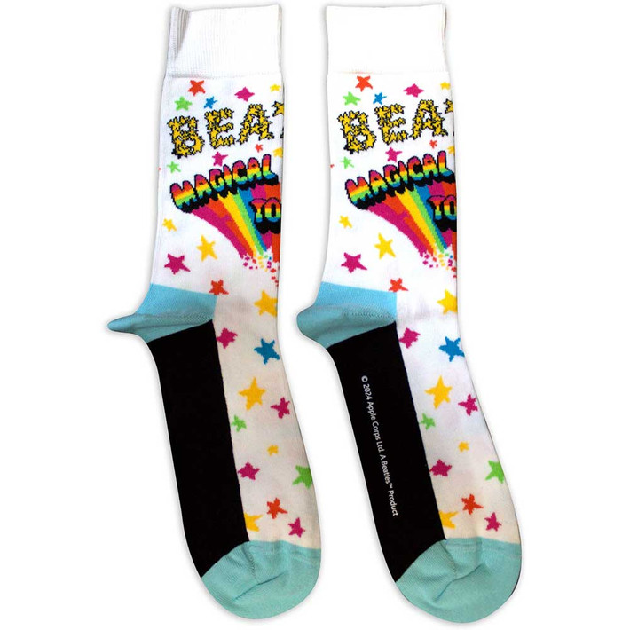 The Beatles 'Magical Mystery Tour' (White) Socks (One Size = UK 7-11)