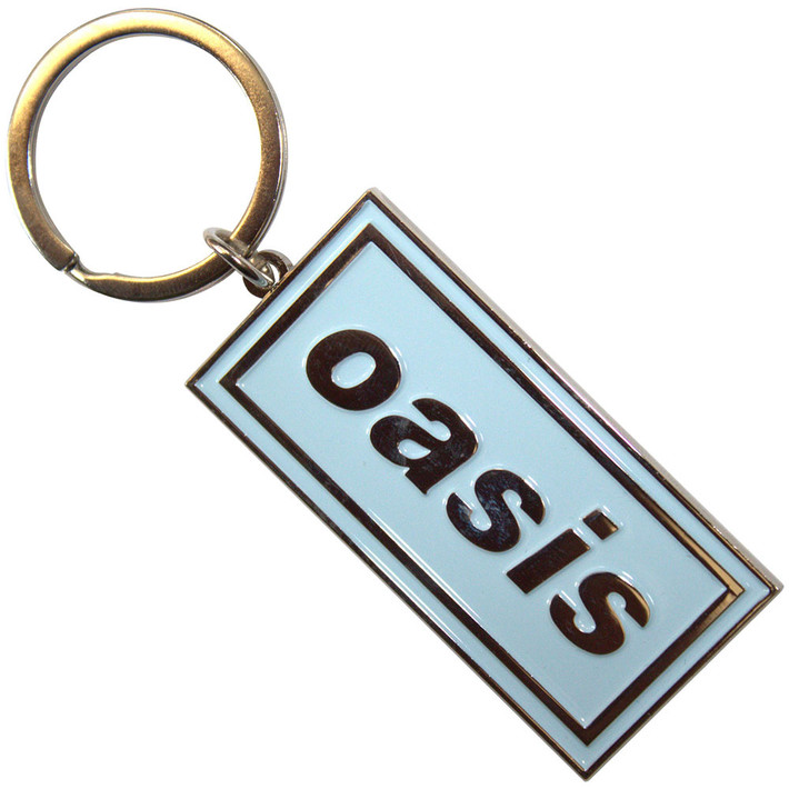 Oasis 'Logo Sky Blue' Die Cast Keyring