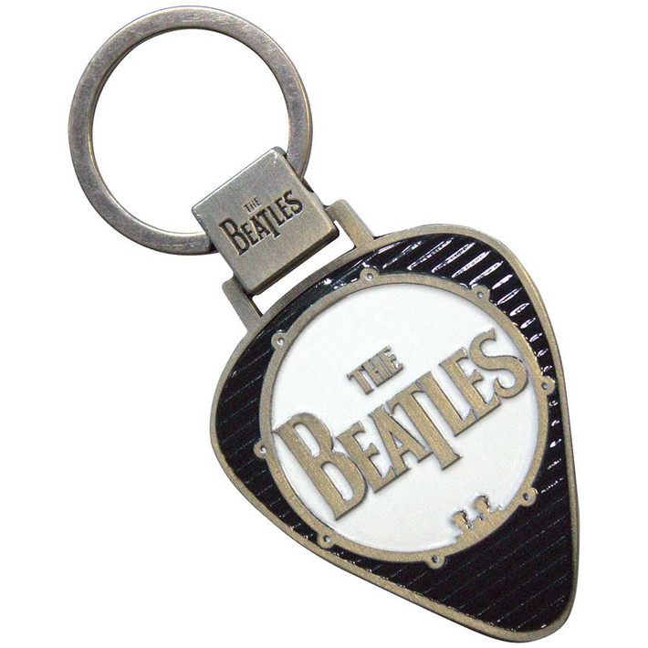 The Beatles 'Drum Logo Plectrum' Die Cast Keyring