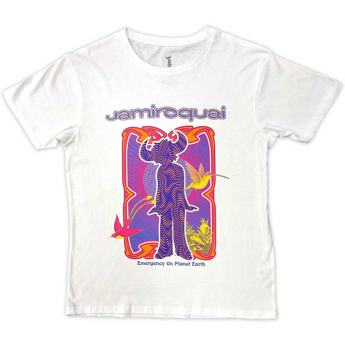 Jamiroquai 'Emergency' (White) T-Shirt