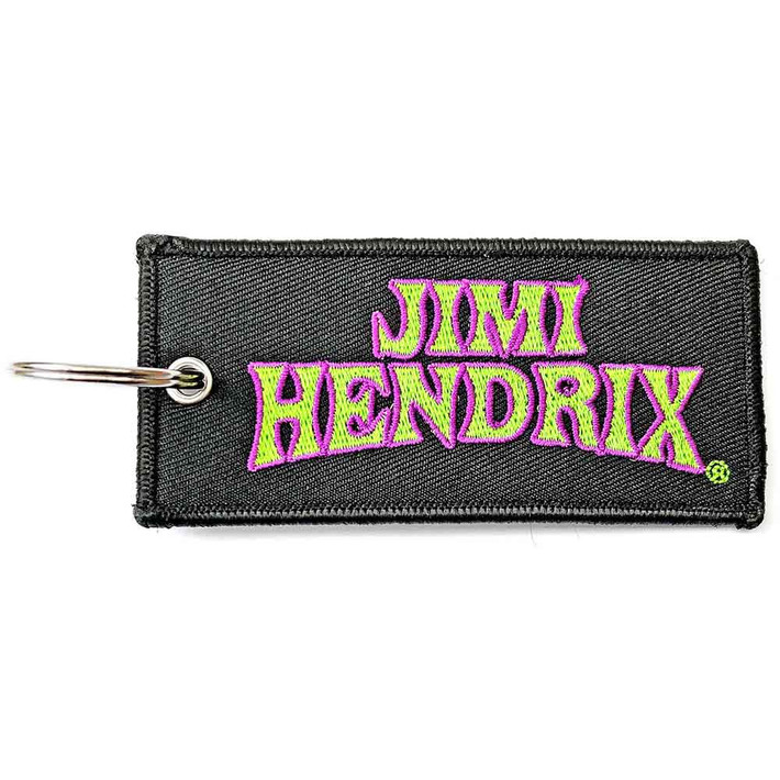 Jimi Hendrix 'Arched Logo' Patch Keyring