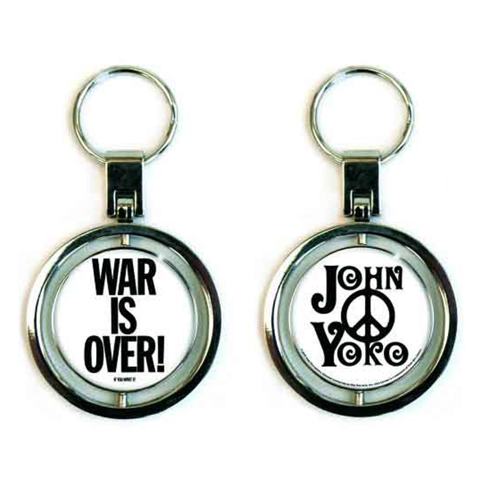 John Lennon 'War is Over' Spinner Keyring