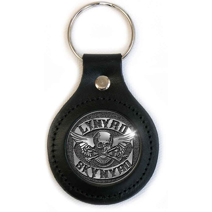 Lynyrd Skynyrd 'Biker Logo' Leather Fob Keyring