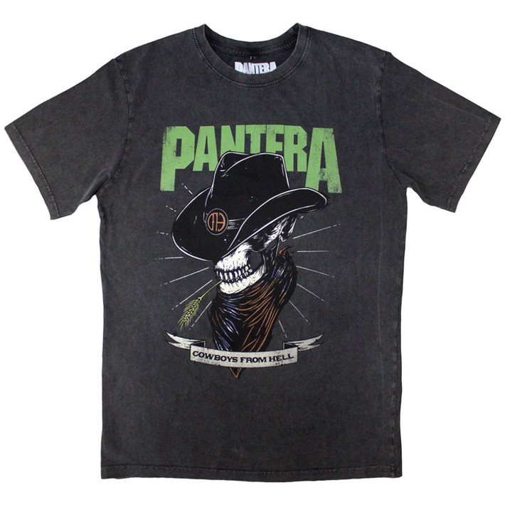 Pantera 'Skeleton Cowboy' (Stone Wash) Limited Edition T-Shirt