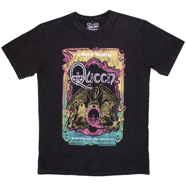 Queen 'A Night At The Opera Tour 76' (Stone Wash) Limited Edition T-Shirt
