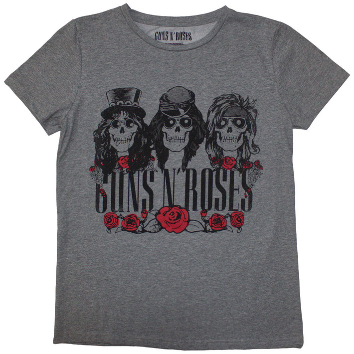 Guns N' Roses 'Hell Group' (Grey) Womens Fitted T-Shirt