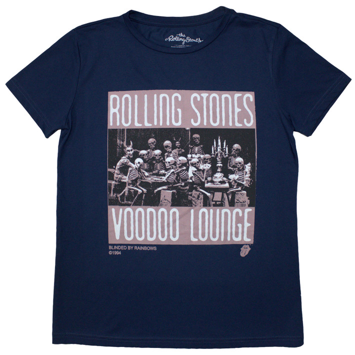 The Rolling Stones 'Voodoo Skulls' (Blue) Womens Fitted T-Shirt