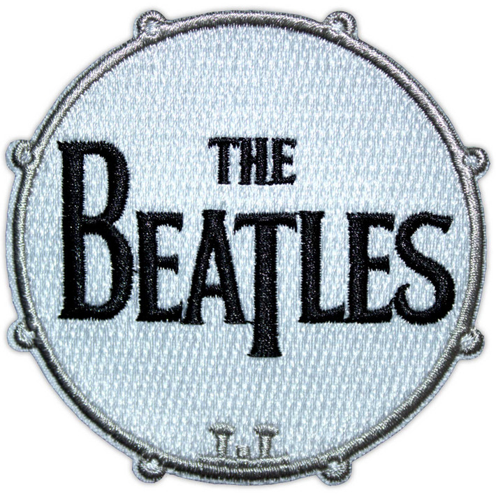 The Beatles 'Drum Logo Large' (Iron On) Patch