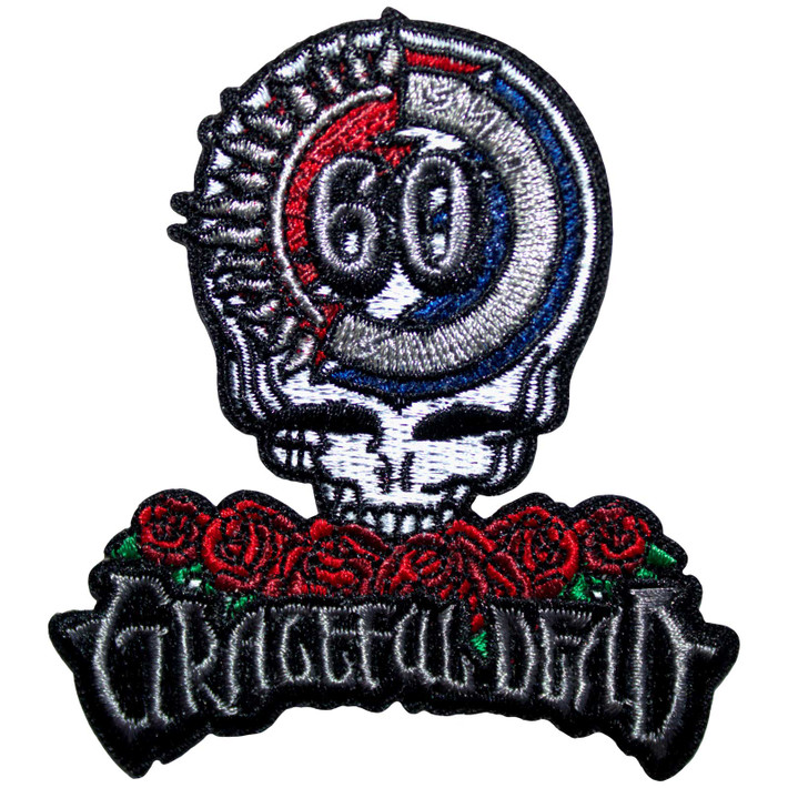 Grateful Dead '60th Anniversary Skull & Logo' (Iron On