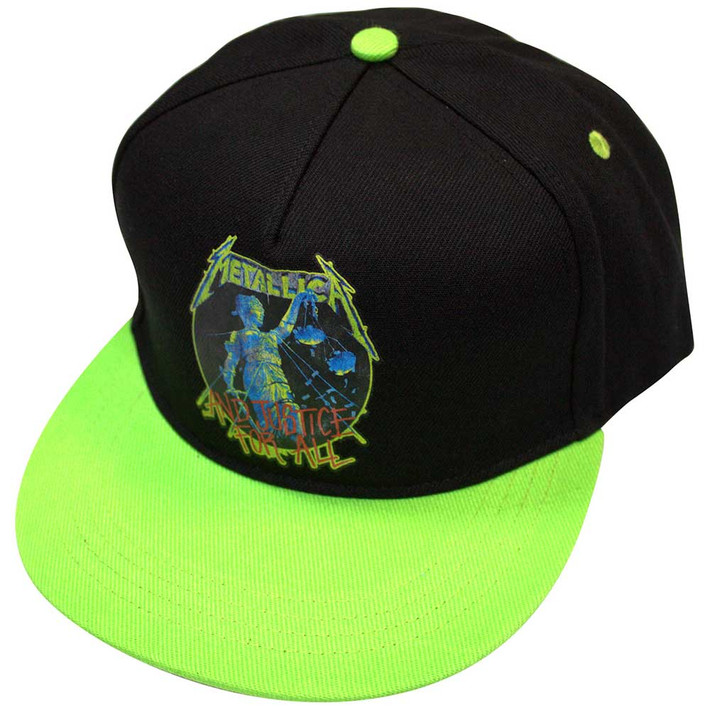 Metallica 'And Justice For All' (Black & Green) Snapback Cap