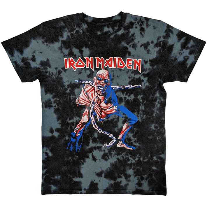 Iron Maiden 'Eddie Piece Of Mind' (Dye Wash) Eco T-Shirt