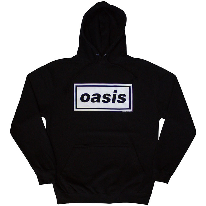 Oasis 'Decca Logo' (Black) Pull Over Hoodie