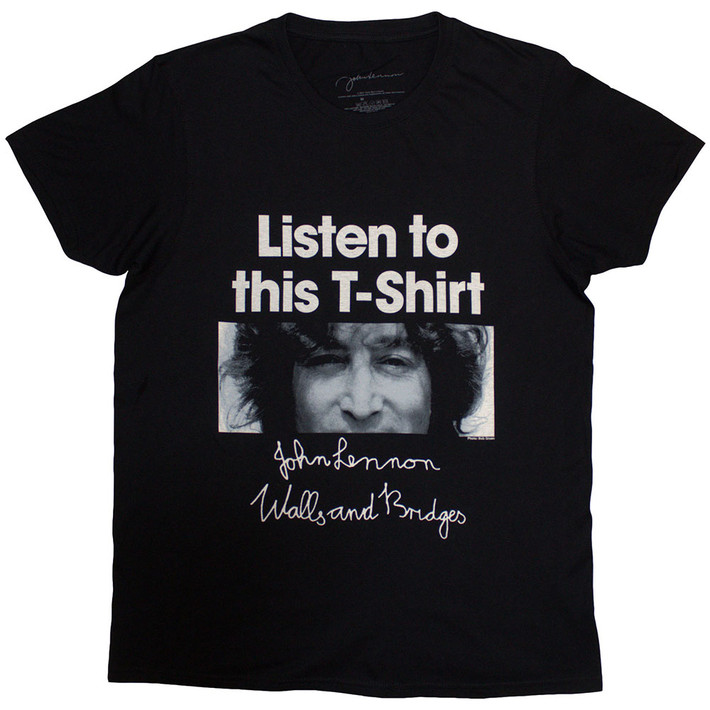 John Lennon 'Listen' (Black) T-Shirt
