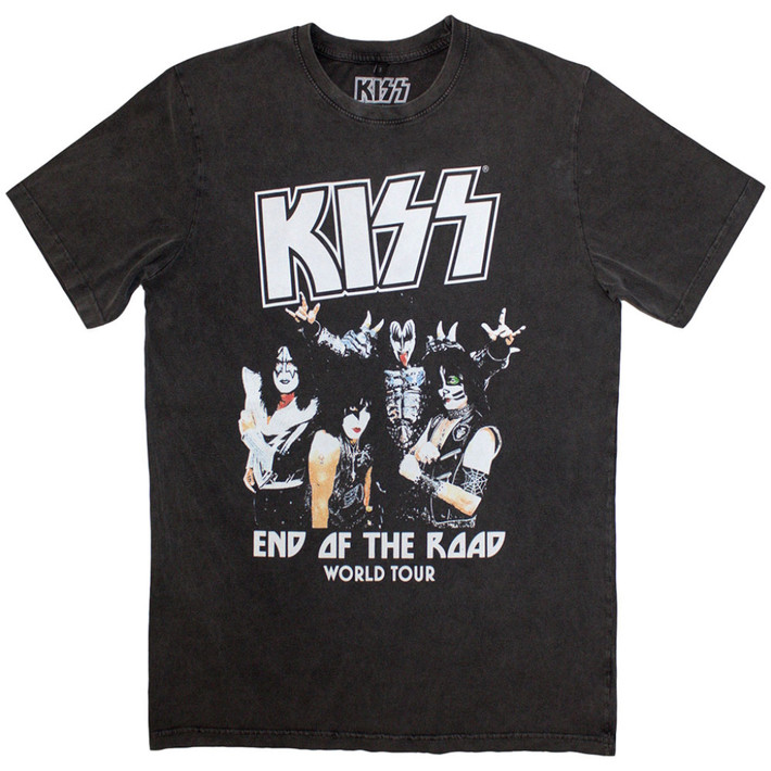 KISS 'End Of The Road World Tour' (Stone Wash) Limited Edition T-Shirt
